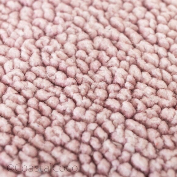 Cozy Sherpa Pink Quarter Zip Pullover Small Vegan Fleece Soft Warm Plush Jacket - Picture 9 of 15